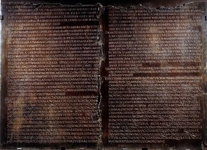 Claudienne asztal: Claude beszéde (Claudius vagy Clodio alkotó: Roman