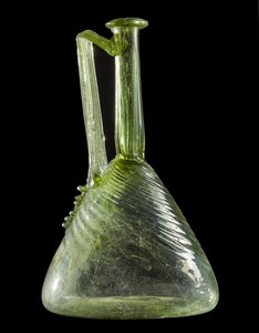 Flagon, Brackenbraes, Turriff, Aberdeenshire (fúvott zöld üveg)