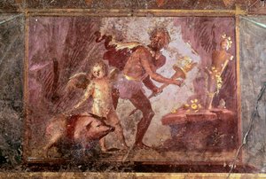 Freskó a Pompei-i Rejtélyek Villájából alkotó: Roman