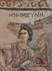 Temetési Szimpózium, az antiókhiai nekropoliszból, Kr.u. IV. század vége (mozaik) (242530 részlet) alkotó: Roman