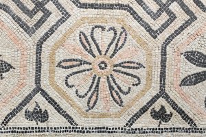 Geometrikus minta a Via san Rocchino domusból, Kr. u. 2. század (mozaik) alkotó: Roman