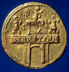 Arany érmeív, amely I. Claude császár (10-54) diadalívét (Tiberius Claudius Nero Drusus vagy Germanicus) ábrázolja, felidézve bretagne-i győzelmeit”” Paris, B.N. alkotó: Roman