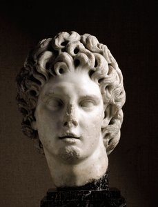 Nagy Sándor feje, ie 2. század (szobor) alkotó: Roman