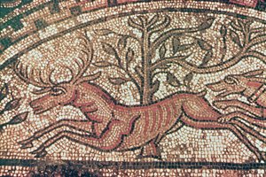Hinton St. Mary járda (részlet) Kr.u. 350 körül (mozaik) alkotó: Roman