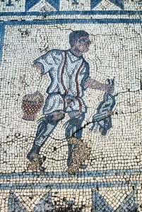 Vadász a római kertben (mozaik) alkotó: Roman