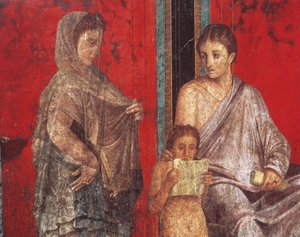 Dionüszosz-kultusz beavatási rítusai, a Villa Dei Misteri freskója alkotó: Roman
