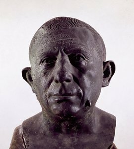 Lucius Caecilius Lucundus, pompei bankár (bronz mellszobor, i.sz. 20-62 körül) alkotó: Roman