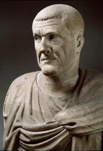 Maximinus Thrax császár (173-238) márványszobra - Róma, Musei Capitolini - Maximinus Thrax császár mellszobra - Márványszobor - Róma, Musei Capitolini alkotó: Roman