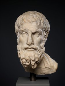 Epikouros márványfeje, Kr.u. 2. század (márvány) alkotó: Roman