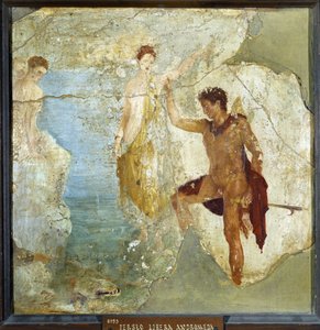 Perszeusz felszabadítja Andromédát. Freskó 37,5x37,5 cm. A pompeji Öt Csontváz Házából (Casa dei cinque Skeletri) származik. SD. Nemzeti Régészeti Múzeum, Nápoly (Musee archeologique de Naples). © Raffael / Leemage alkotó: Roman