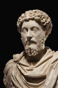 Marcus Aurelius császár arcképe mellszobra, i.sz. 170-180 körül alkotó: Roman