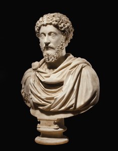 Marcus Aurelius császár arcképe mellszobra, i.sz. 170-180 körül alkotó: Roman