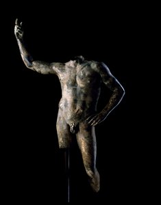 Egy uralkodó portréja, Kr.u. 200-225 (bronz) alkotó: Roman