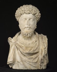 Marcus Aurelius császár portréja, 2. vége (márvány) alkotó: Roman
