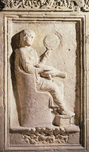 Római hölgyet ábrázoló dombormű tükörrel (kővel) alkotó: Roman