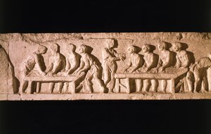 Pékséget ábrázoló dombormű Eurysaces pék sírjából, a Porta Maggiore-ban, Rómában, ie 50-20 alkotó: Roman