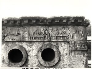 Dombormű a frízről, amely a kenyérsütés folyamatát ábrázolja, Kr.e. 30 körül (részlet) alkotó: Roman