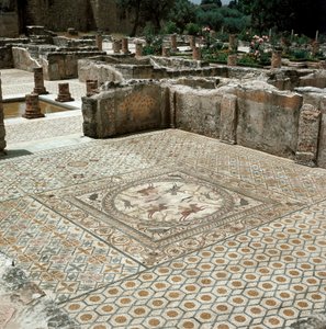 A római város mozaikjainak maradványai alkotó: Roman