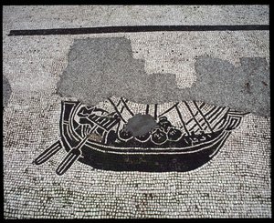 Római művészet: A Seafarers Corporation „hajó” mozaikja, Place des Corporations alkotó: Roman
