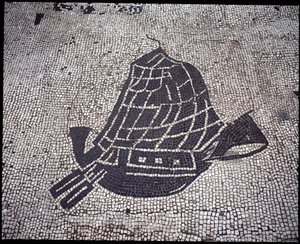 Római művészet: A Seafarers Corporation „hajó” mozaikja, Place des Corporations alkotó: Roman