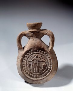 Római művészet: Terrakotta dicshimnusz izzó lábbal, amely egy szentet ábrázol. Kr.u. 4. század. Párizs, Louvre Múzeum alkotó: Roman