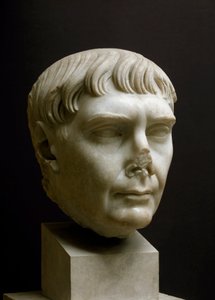 Római művészet: "" Traianus császár (Marcus Ulpius Traianus) (i.sz. 53-117) márványfeje"" Ostia-i múzeum, Olaszország - Traianus császár (Marcus Ulpius Traianus) portréja (i.sz. 53-117) - Római márványszobor, Birodalmi kor, Kr.u. 2. század – Régészeti Múze alkotó: Roman