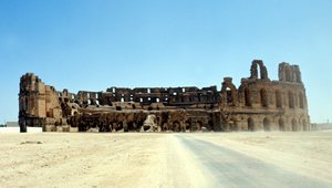El-Djem római Colosseum, Tunézia. alkotó: Roman