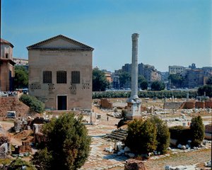 Forum Romanum: kilátás a Szenátus Kúria (kúria) üléshelyére. Kr.e. 1. század. Róma alkotó: Roman