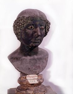Római antik: pompeii római hölgy mellszobra (Kr. u. I. század). alkotó: Roman