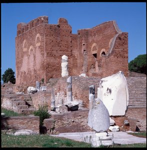 Római művészet: kilátás a főváros romjaira, Ostia régészeti lelőhelye alkotó: Roman