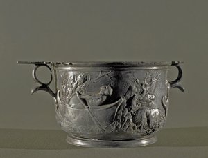 Ezüst skyphos, ie 2. század alkotó: Roman