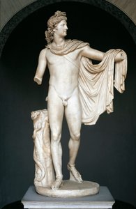 Az Apollo Belvedere néven ismert szobor, a Kr.e. 4. századi görög bronz eredeti másolata. (üveggolyó) alkotó: Roman