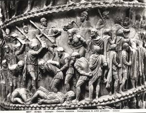 A német nemesek lefejezése, részlet Marcus Aurelius oszlopából alkotó: Roman