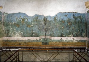 Trompe loeil kert a Livia villából, Kr.e. 40-20 alkotó: Roman