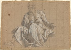 Egy idős férfi klasszikus drapériákban alkotó: Roman 18th Century