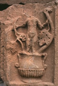 Építészeti töredék faragott díszítéssel, Sertius piac, magas császári időszak (i. e. 27-395) (lásd még: 267025) alkotó: Roman Imperial Period