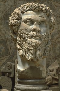 Septimus Severus (145-211) mellszobra, magas birodalmi időszak (i. e. 27-395) (márvány)
