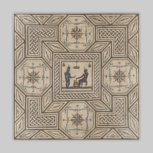 Mozaik járda egyiptomi jelenettel, i.sz. 130-150 (kő és üveg) alkotó: Roman Imperial Period
