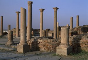 A könyvtár látképe, Kr.u. 100 körül, Nagy Császárkor (Kr.e. 27-395) alkotó: Roman Imperial Period