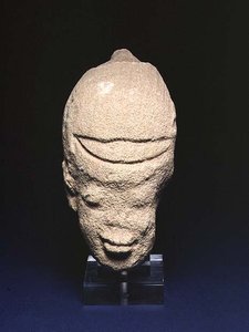 Sisakos fej, Aniba, Núbia (homokkő) alkotó: Roman Period Egyptian