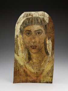 Múmia egy fiatal nő portréja, Kr. u. 1-100 (festett fa, viasz és textil) alkotó: Roman Period Egyptian