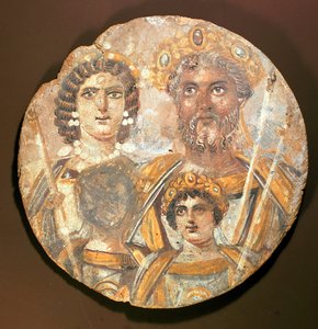 Tondo: Septimius Severus családjának panelje, i.sz. 200 körüli tempera fán