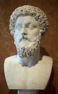 Art Róma Márvány mellszobra Mark Aurele római császárról (i.sz. 121-180) alkotó: Roman Roman