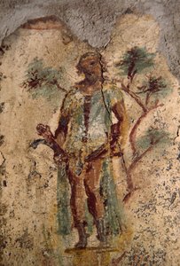 Erotikus freskó Lupanarból, Pompeiiből (UNESCO Világörökség). alkotó: Roman Roman