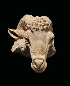 Egy kos feje, Kr.e. 1. század – Kr. u. 1. század (márvány) alkotó: Roman Roman