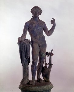 Római művészet: Apollón szobra bronzból. Római Régiségek Múzeuma Rómában alkotó: Roman Roman