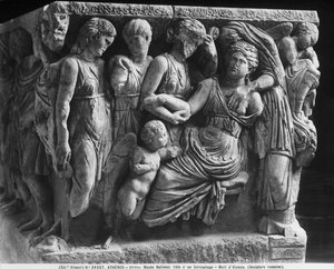 A szarkofág domborműve Alcestis halálával (márvány) alkotó: Roman Roman