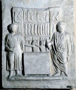 A késbolt jele a római korban. Ostia Múzeum (Ostia) alkotó: Roman Roman