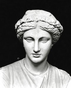 Tekercset tartó Clio szobra, fejrészlet (kő) (f/w fotó) (lásd még: 161938) alkotó: Roman Roman