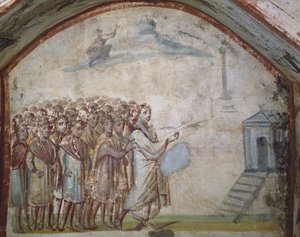 Lázár feltámasztása, a Via Latina katakombái, Róma alkotó: Roman Roman